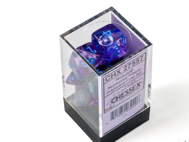 Nebula Nocturnal Blue Polyhedral 7-Dice Set