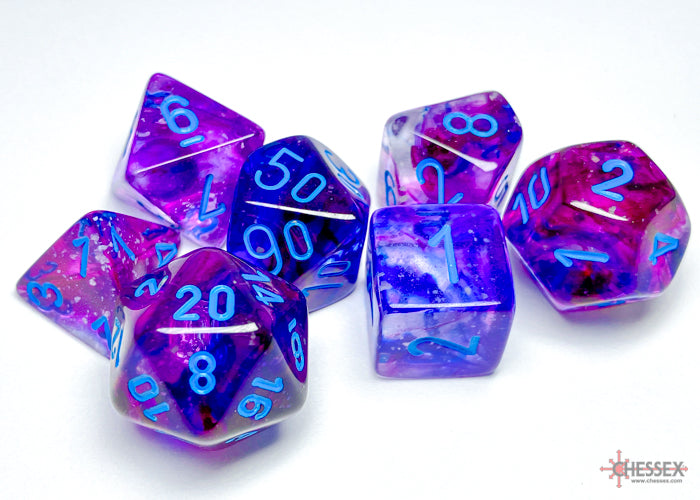 Nebula Nocturnal Blue Polyhedral 7-Dice Set