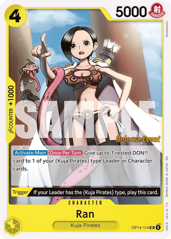 Ran - The Azure Sea's Seven Release Event Cards (OP14 RE)