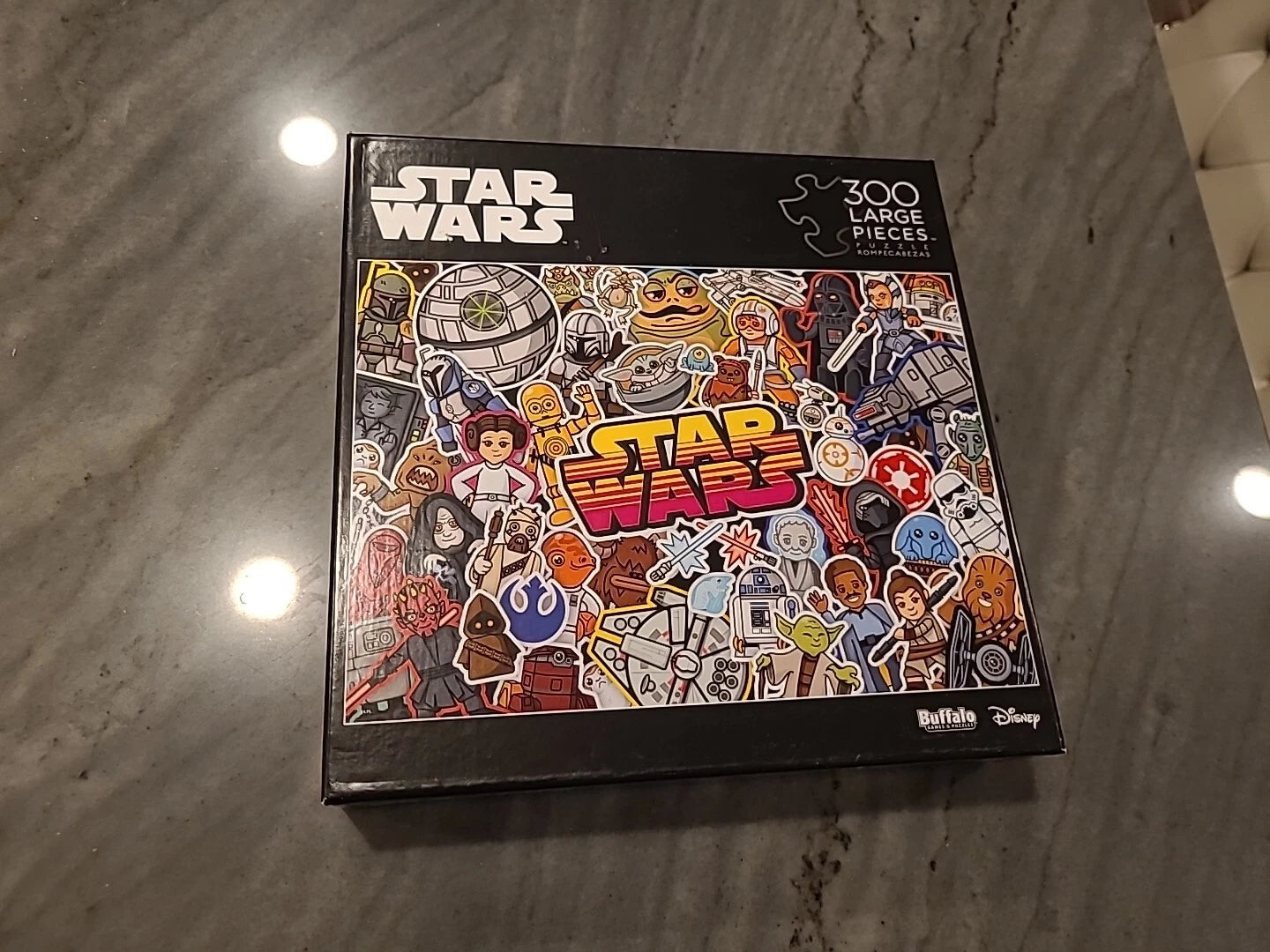 NEW Star Wars Sticker Collage Large Piece 300 Puzzle New Buffalo (Sealed)