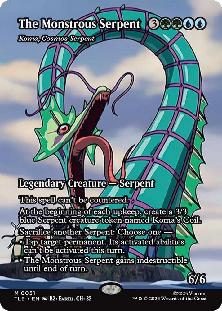 The Monstrous Serpent - Koma, Cosmos Serpent (Borderless) - Avatar: The Last Airbender: Eternal-Legal (TLE)